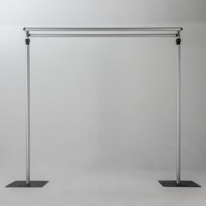 Heavy Duty 10ft by 10ft Adjustable Double Crossbar Backdrop <strong>Stand</strong> Extra Stable Aluminum <strong>Pipe</strong> and Drape System for Stage Wedding - Product Image 1