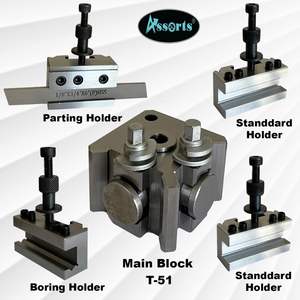 ชุดแท่นเครื่องมือกลึงแบบเปลี่ยนเร็ว T-51 หลากหลายแบบ ประกอบด้วย ที่จับมาตรฐาน 2 อัน ที่จับเจาะและตัด 1 อัน ขนาด 1/8 นิ้ว - Product Image 6