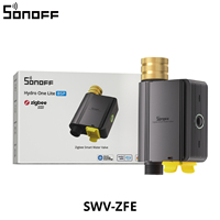 SONOFF SWV-ZFE EU Hydro Series Hydro ONE Vanne d'eau intelligente Zigbee avec débitmètre, entrée d'eau en laiton, alerte d'anomalie, compatible Apple Home