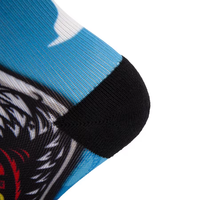 Chaussettes pour hommes en polyester tricoté, style hip-hop, à motif requin imprimé en 3D par sublimation, à coupe tubulaire, décontractées de printemps, vente en gros, lot de 10 paires