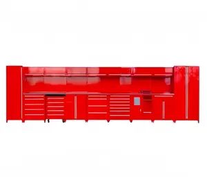 车库柜组合模块化工具存储和带抽屉的组合工具柜，用于车库和车间