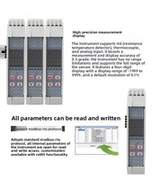 Module de contrôle de température 4 canaux sur rail DIN TH4M PID Fuzzy RS485 Modbus Entrée universelle