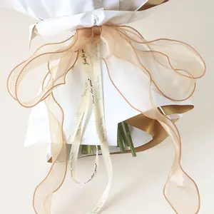 Chiffon-Schleife aus Perlenseidenstoff, geeignet für Geschenkverpackung, Hochzeit, Heimdekoration, Mädchenhaar-Zubehör