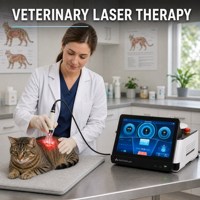 Dispositivo de Terapia Láser Veterinaria PHOMED EaseLight Clase IV para Rehabilitación, Alivio del Dolor y Recuperación Deportiva de Perros, Gatos y Caballos