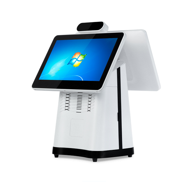 Factory Direct Customizable Single/Dual Screen POS Terminal 58/80mm Built-in Thermal Printer Top-mounted Scanner Capacitive