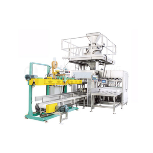 PP Woven or Kraft Bag Automatic Packing <b>Machine</b> with <b>Sewing</b> Closer, Folding Bag Top, Welding Heating Poly Liner, for 20kg 25kg - Product Image 4