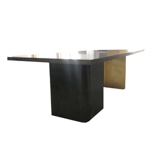 MDT-1207 Mobili Sala Da Pranzo Tavoli di Legno di Grandi Dimensioni In <span class=keywords><strong>Oro</strong></span> <span class=keywords><strong>Foglia</strong></span> di Tavoli Da Pranzo - Product Image 2