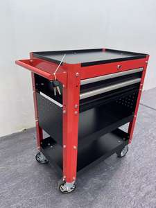 धातु 2 दराज रोलिंग टूल गाड़ी औद्योगिक सेवा वर्कबेंच के साथ भंडारण गैरेज उपकरण ट्रॉली के साथ - Product Image 6