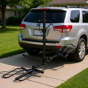 Portabicicletas plegable para 2 bicicletas, soporte de enganche para coche, camioneta, SUV, receptor de 1.25 y 2 pulgadas, plegable, con recubrimiento en polvo - Product Image 2