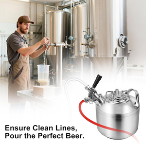 Kit de nettoyage de <span class=keywords><strong>fût</strong></span> de 6 L (1,6 gallon) tout en acier inoxydable 304 avec coupleur D simple pour lignes de brassage domestiques - Product Image 3