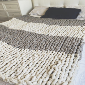 Nhà Máy Bán Buôn Chunky Chenille Chăn Jumbo Chenille Chăn Chenille Cồng Kềnh Chăn Rất Mềm Cho Giường Sofa - Product Image 4