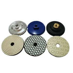 4inch M14 Aluminum base back pad for diamond polishing pads backer pad for grinder Backer Sanding disc velcro-baked