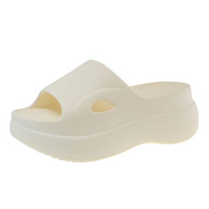 Sandalias de Verano para Mujer con Suela Gruesa de 6 cm, Antideslizantes, Ligeras, de Color Sólido, Blanco, Negro, Caqui, Marrón, para Primavera y Otoño - Product Image 5