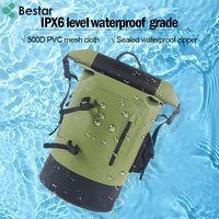 Bolsas de Playa Plegables Impermeables de PVC, Bolsas Secas Enrollables de Gran Capacidad (20-36L), Mochila Unisex con Cojín de Aire