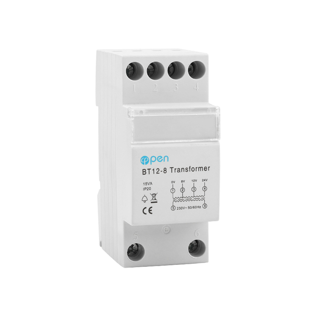 OPEN BT12-8  transformer  output 4V 8V 12V 24V   DOOR BELL DIN RAIL MODULAR TRANSFORMER Doorbell Transformer 230V  50/60HZ 15VA