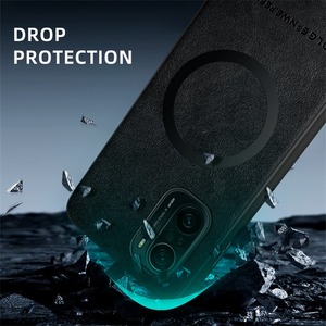 Custodia magnetica per telefono cellulare in pelle PU per Xiaomi Redmi K40 Pro / 11X Pro 11i/po <span class=keywords><strong>F3</strong></span> opaca copertura ricarica Wireless All-inclusive - Product Image 2