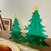 Support d'affichage en acrylique personnalisé découpé au laser, assemblage 3D, en plexiglas PMMA, pour cadeau promotionnel saisonnier