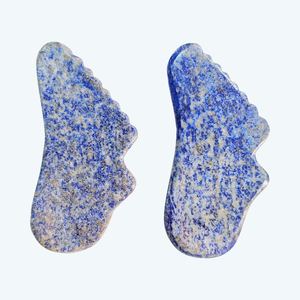 Tabla gua sha azul de piedra preciosa lapislázuli - Product Image 2