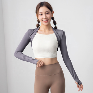Ropa Deportiva de Yoga de Alta Calidad, Manga Larga, Ajustada, Fresca, con Protección Solar, Transpirable, para Correr - Product Image 1