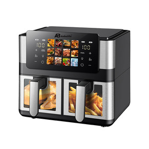 ANBOLIFE <span class=keywords><strong>Friteuse</strong></span> à air électrique domestique à <span class=keywords><strong>double</strong></span> chambre et écran tactile, capacité 8,0 L, classe énergétique, vente en gros usine pour les foyers - Product Image 2