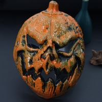 Masque de citrouille d'horreur d'Halloween, masque de citrouille maléfique, accessoires de costume de jeu de rôle, accessoires en PU