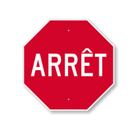 Panneaux de signalisation en aluminium pour zones de travail, parkings et routes : Panneaux Stop et Panneaux de ralentissement pour extérieur