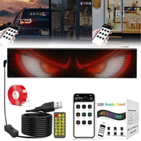 Nouveau Panneau LED Matrice de Pixels pour Pare-Brise de Voiture, Écran Électronique Décoratif DIY avec Contrôle par Application et Effet Lumineux Œil de Diable