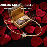 Bracelet tendance géométrique en zircon chrétien, acier inoxydable plaqué or 18 carats, accessoires de bijoux, nouvelle tendance TGSL3411