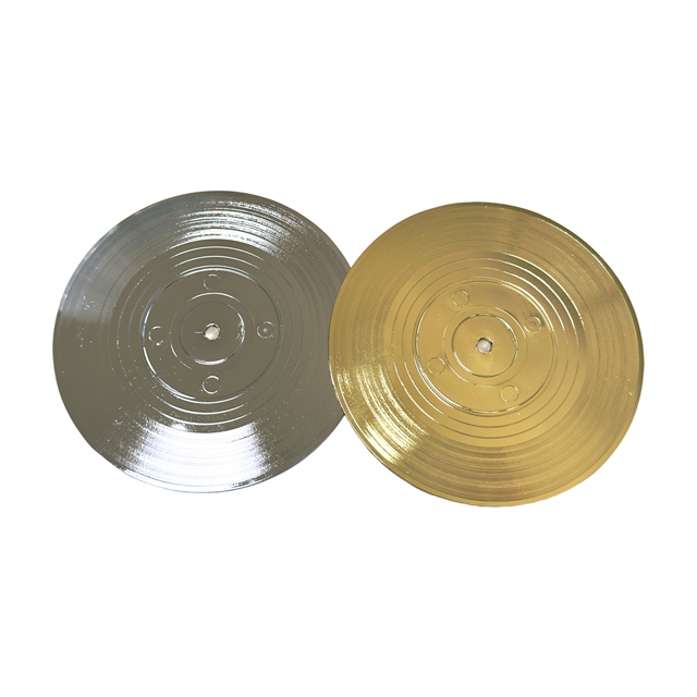 Custom Plating Retro Plastic CD Vinyl Coaster Silver Gold Injection Molding Service Heat-resistant Beverage Mat