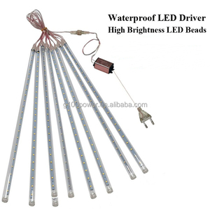 ความปลอดภัย LED ไฟฝนดาวตก30ซม.50ซม.80ซม.100ซม.8หลอดลดลง Icicle หิมะฝนสำหรับงานแต่งงาน Xmas Decor - Product Image 4