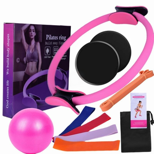 Essenziali palestra donna Pilates & <span class=keywords><strong>Yoga</strong></span> Kit allenamento a casa con palla Comfort e fascia di resistenza 8 Figure per Stretching - Product Image 6