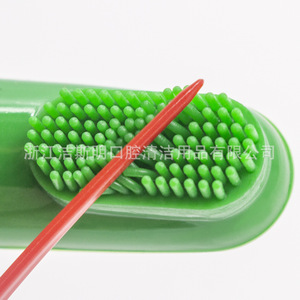 Cepillo de dientes de dedo para bebés, cerdas de silicona de 5,2 cm, masajeador de encías, uso doméstico - Product Image 5