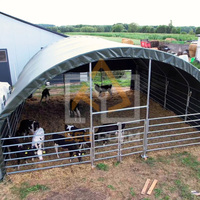 Abri pour bétail mobile de 6*6m 8*8m résistant aux UV, ignifuge et imperméable, petit abri pour moutons, tente d'abri pour animaux d'élevage