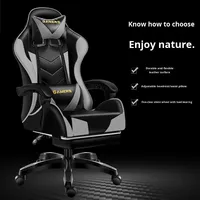 Chaise de jeu 835E-Sports en cuir, chaise d'ordinateur pour cybercafé, confortable pour une longue utilisation, réglable, ergonomique, pour bureau