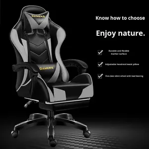 E-Sports <span class=keywords><strong>Gaming</strong></span>-Stuhl aus Leder für Internetcafé und Computer, Bequemer, Lange Sitzender, Verstellbarer, Ergonomischer Büro- und Computerstuhl - Product Image 3