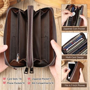 MARRANT borsa da <span class=keywords><strong>uomo</strong></span> in pelle <span class=keywords><strong>pochette</strong></span> per cellulare di grande capacità borsa per soldi in pelle per portafoglio da <span class=keywords><strong>uomo</strong></span> in vera pelle - Product Image 3