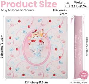 Tapis de mahjong antidérapant de qualité supérieure avec règles de jeu, tapis de table de <span class=keywords><strong>poker</strong></span> portable pour les tuiles, les dominos et les jeux de cartes - Product Image 4