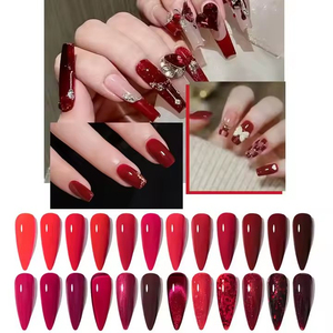Suministros de Gel para Uñas OEM, Esmalte de Gel UV, Serie Roja Otoño-Invierno - Product Image 3
