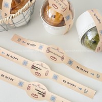 Autocollants adhésifs de qualité alimentaire pour pâtisserie, scellage de boîtes à desserts, logo personnalisé, impression numérique, estampage à chaud, effet convexe