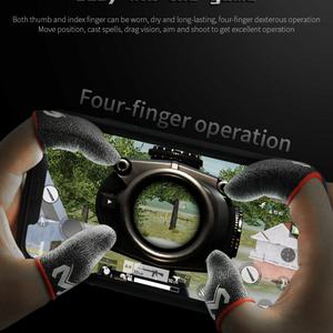 MEMO FS01 Fundas Antideslizantes para Dedos para Juegos, Guantes Duraderos para Juegos, para PUBG, Material de Fibra Plateada - Product Image 4