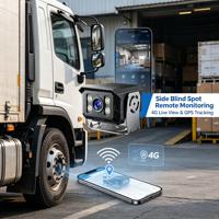 Caméra de camion 4G GPS antivol avec alerte de localisation, vision nocturne 1080P, IP67, sentinelle de stationnement pour fourgon logistique et véhicule commercial