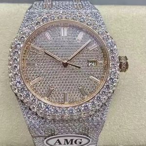 Top luxury gold VVS moissanite men's <b>watch</b> waterproof business <b>frozen</b> <b>watch</b> mechanical automatic <b>watch</b> - Product Image 3