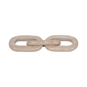Figurina a catena in travertino, oggetto decorativo per casa, ufficio, soggiorno, mensola, tavolino da caffè - Product Image 1