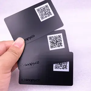 High quality Full Black Matte Finish Social media NFC Business Card for sharing contact profiles URL links