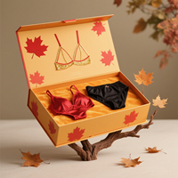 Boîte cadeau en carton rigide recyclable personnalisée, fermeture magnétique, design simple, emballage pour sous-vêtements et chaussettes, design personnalisable gratuit
