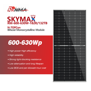 Panel <span class=keywords><strong>Solar</strong></span> Bifacial N-TOPCon de 600-630W con Caja de Conexiones Soldada con Láser para Mayor Fiabilidad en Entornos Exigentes - Product Image 1