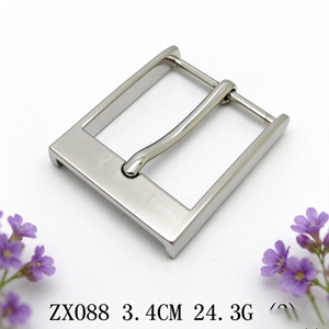 Nouveauté : Boucle de ceinture rectangulaire en alliage de 33 mm, couleur bronze, avec logo en relief, accessoire décoratif pour ceinture en cuir véritable pour homme - Product Image 3