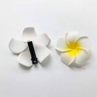 MSFAME Vente en gros Chine Têtes de fleurs de frangipanier artificielles Hawaïennes en mousse pour cheveux