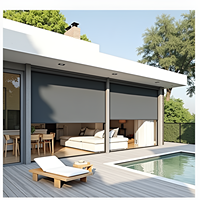 Stores et volets intelligents électriques en aluminium pour usage commercial, stores verticaux motorisés, rideaux extérieurs imperméables