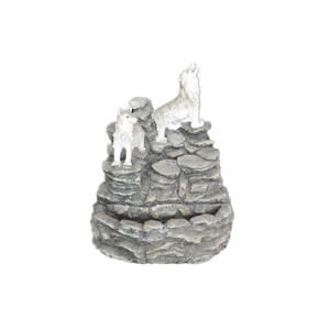 Taomi — <span class=keywords><strong>fontaine</strong></span> de table en polyrésine, Figurine loup et femme, pour <span class=keywords><strong>la</strong></span> décoration du jardin - Product Image 2